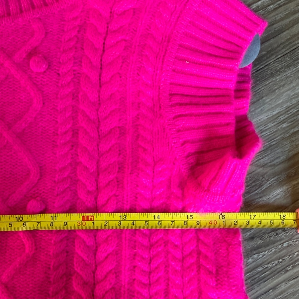 Charter Club Cashmere Cable Knit Sleeveless Turtleneck Sweater Size: M - Picture 7 of 9
